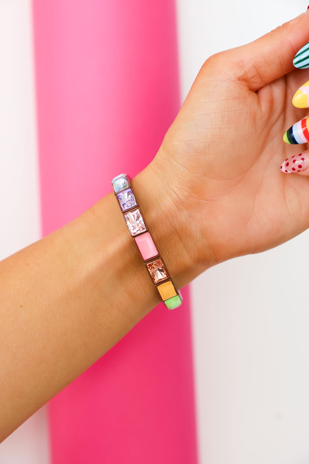 Color Block Gem Bracelet