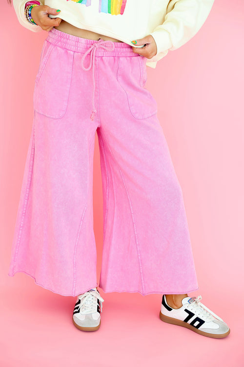 Color Crush Wide Leg Pant – Pink