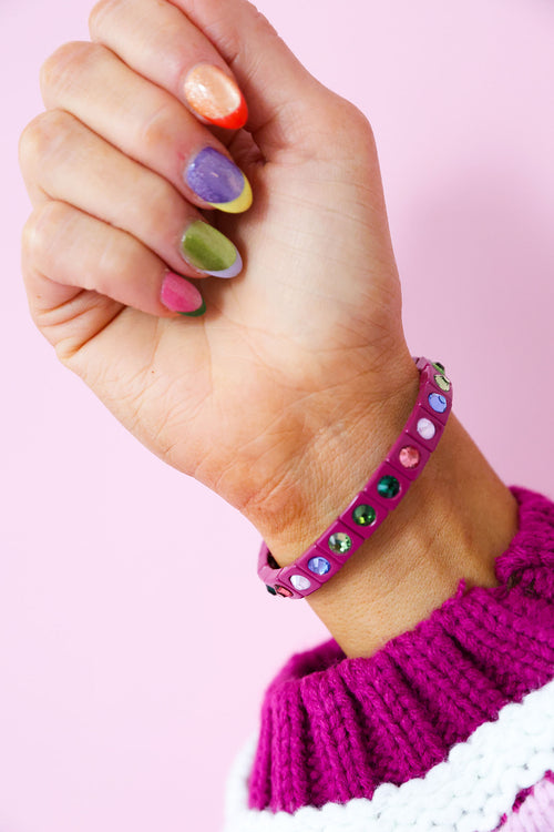 Color Me Jeweled Bracelet – Mauve