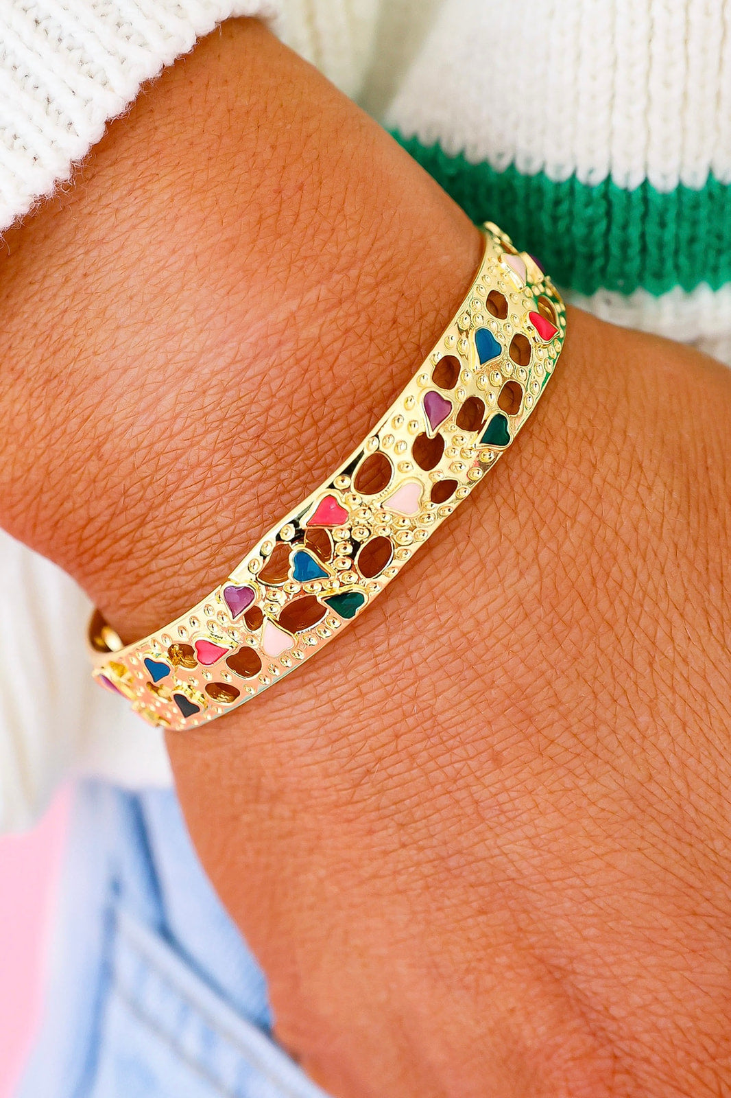 Color Pop Heart Cuff