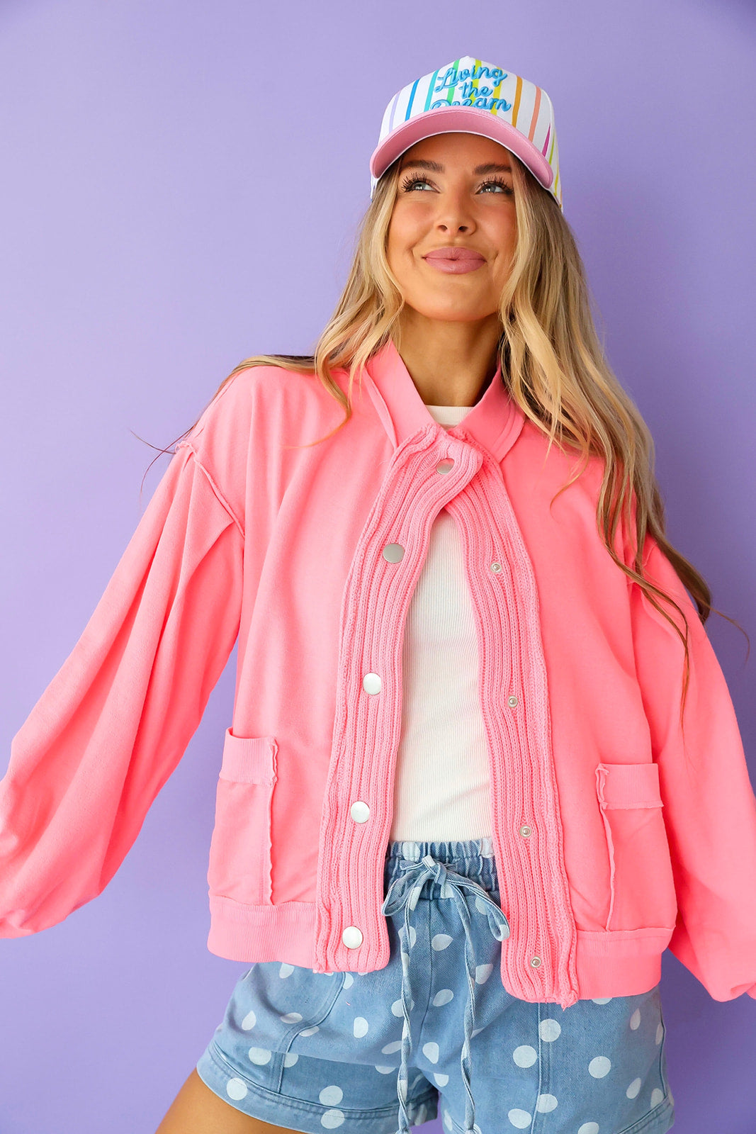 Color Pop Jacket – Neon Pink