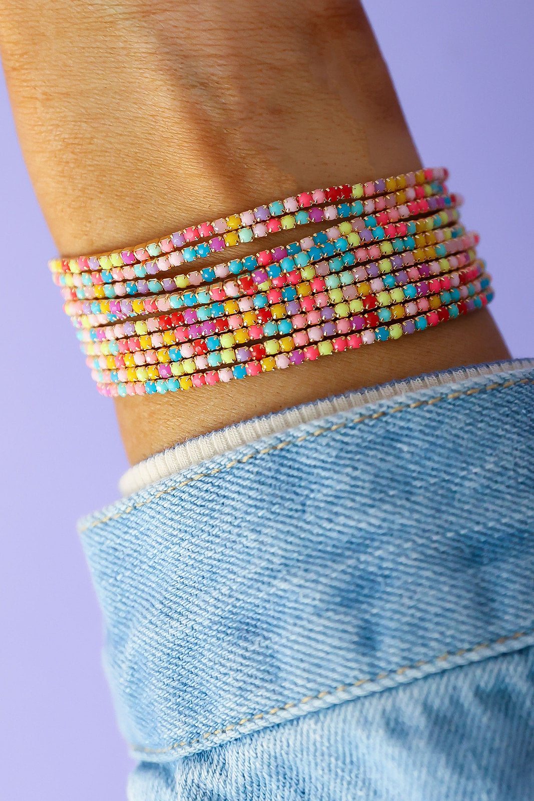 Colorful Crystal Bracelet Set