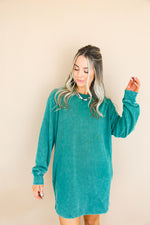 Fall Breeze Tunic Dress-Dk Green