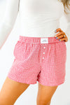 Red Gingham Boxer Shorts