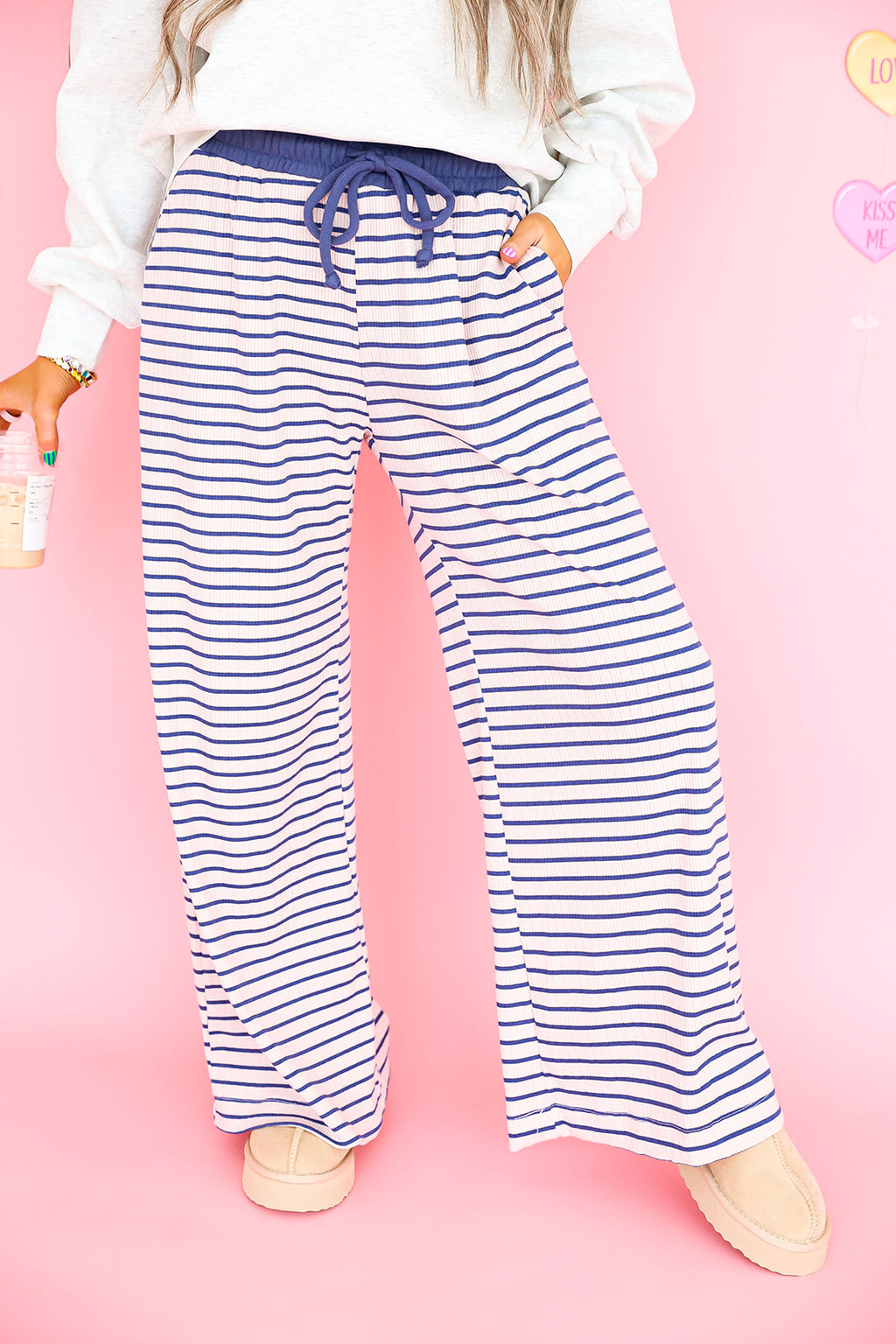 Cotton Candy Ribbed Pants