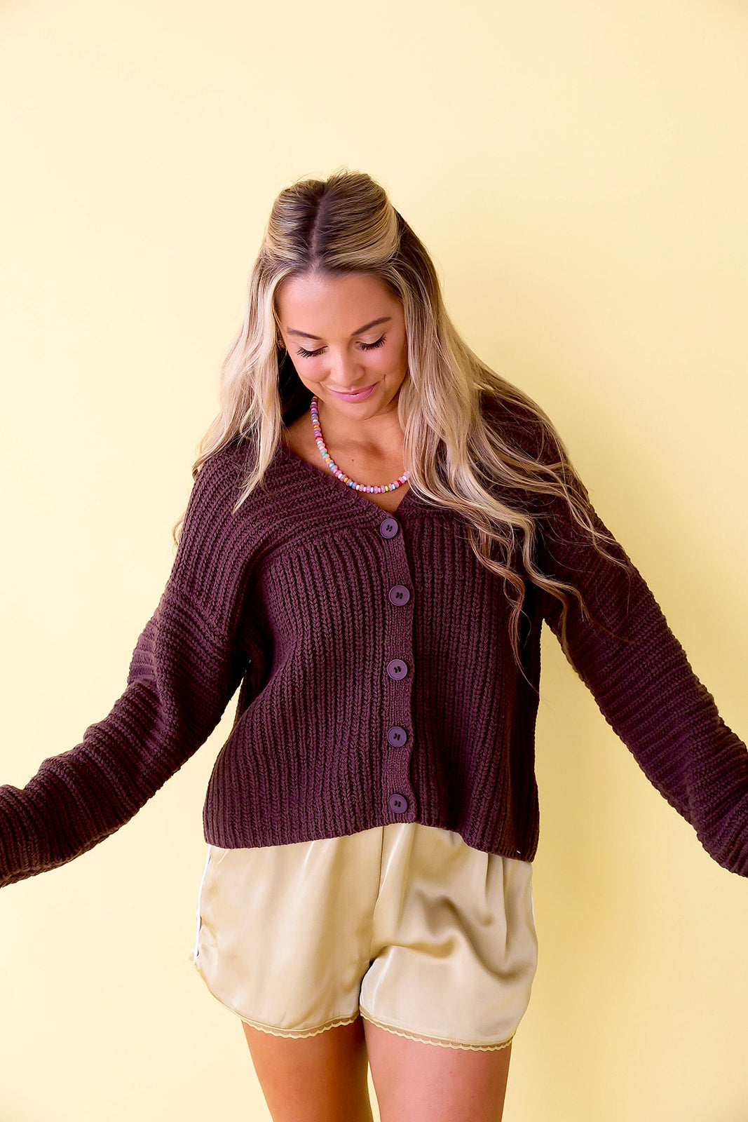Cozy Girl Cardigan - Espresso