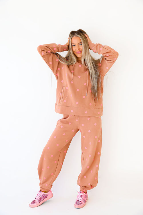 Cozy In Polka Dots Set – Brown/Pink