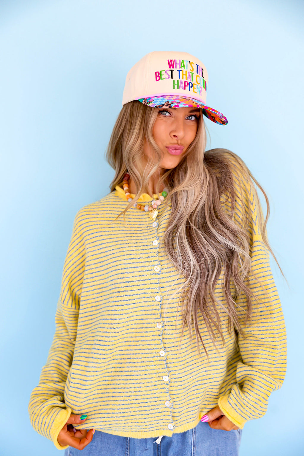 Cozy On Up Sweater- Butter Stirpe