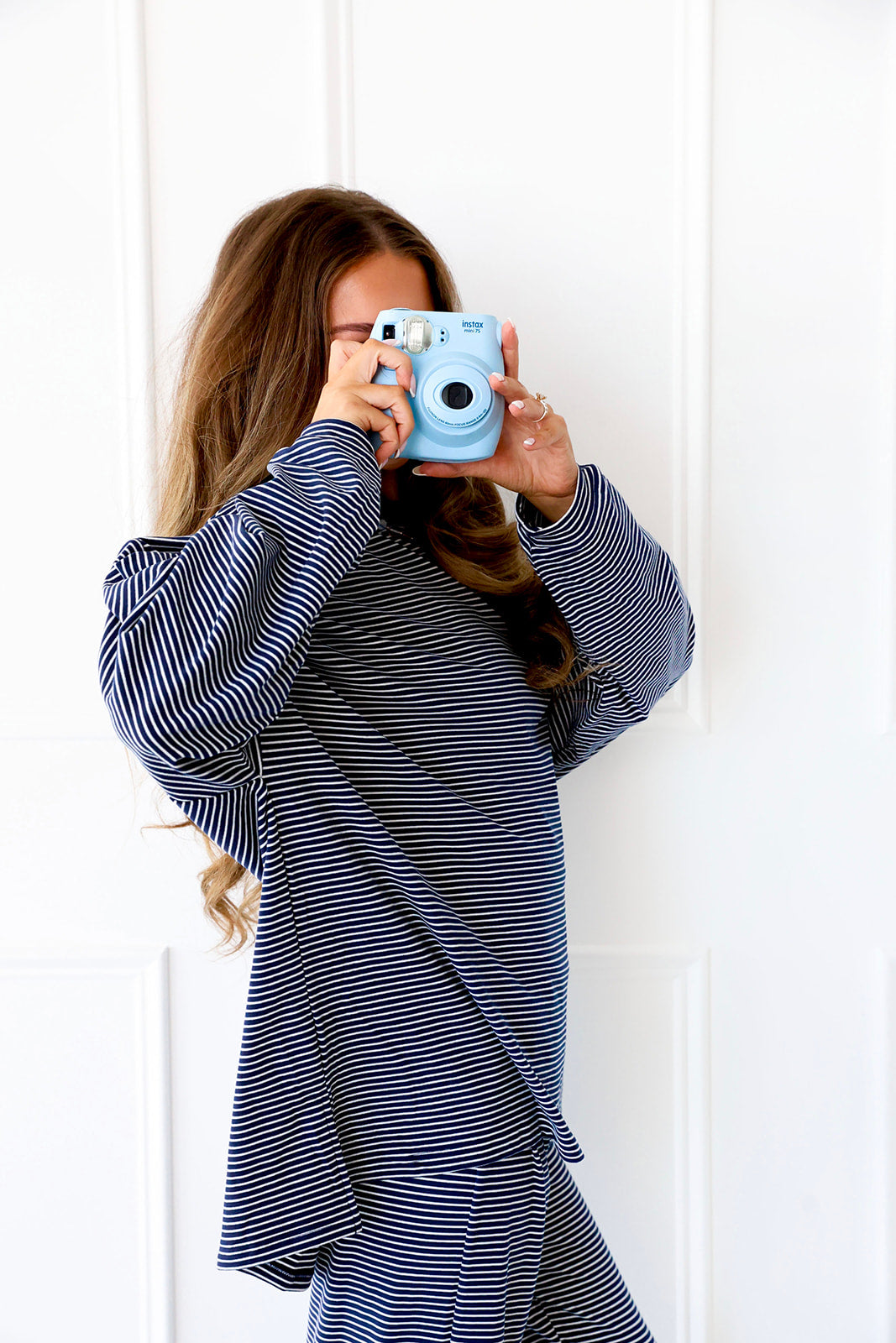 Cozy Weekend Striped Top- Navy