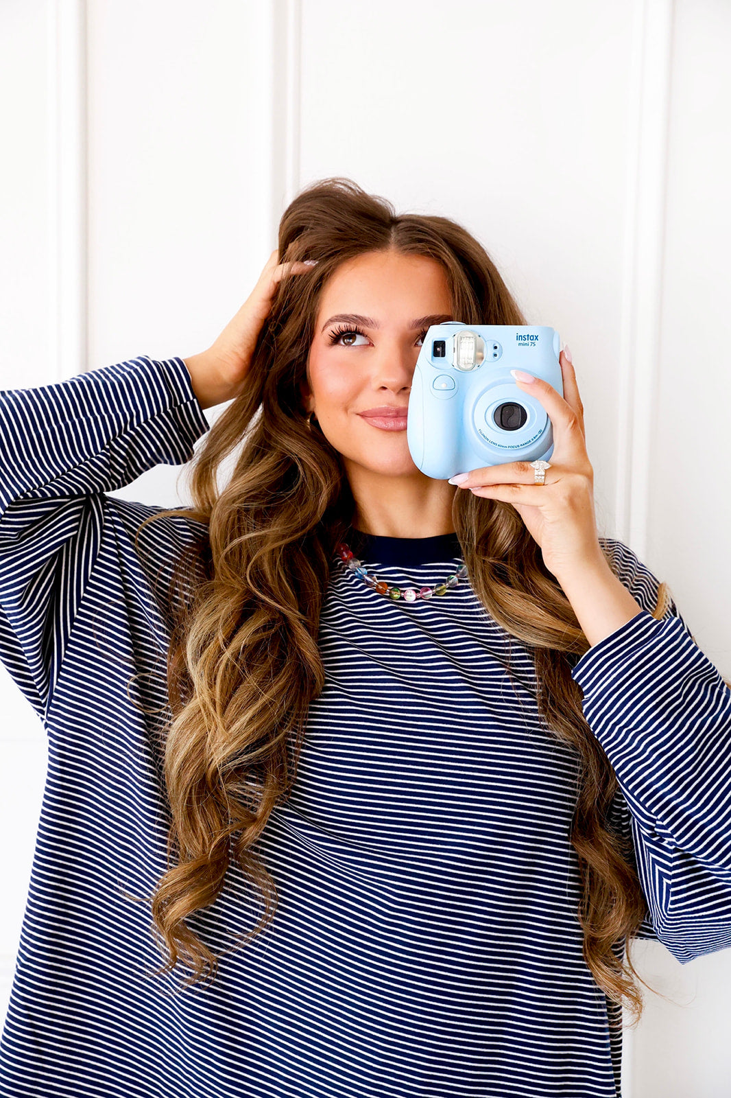 Cozy Weekend Striped Top- Navy