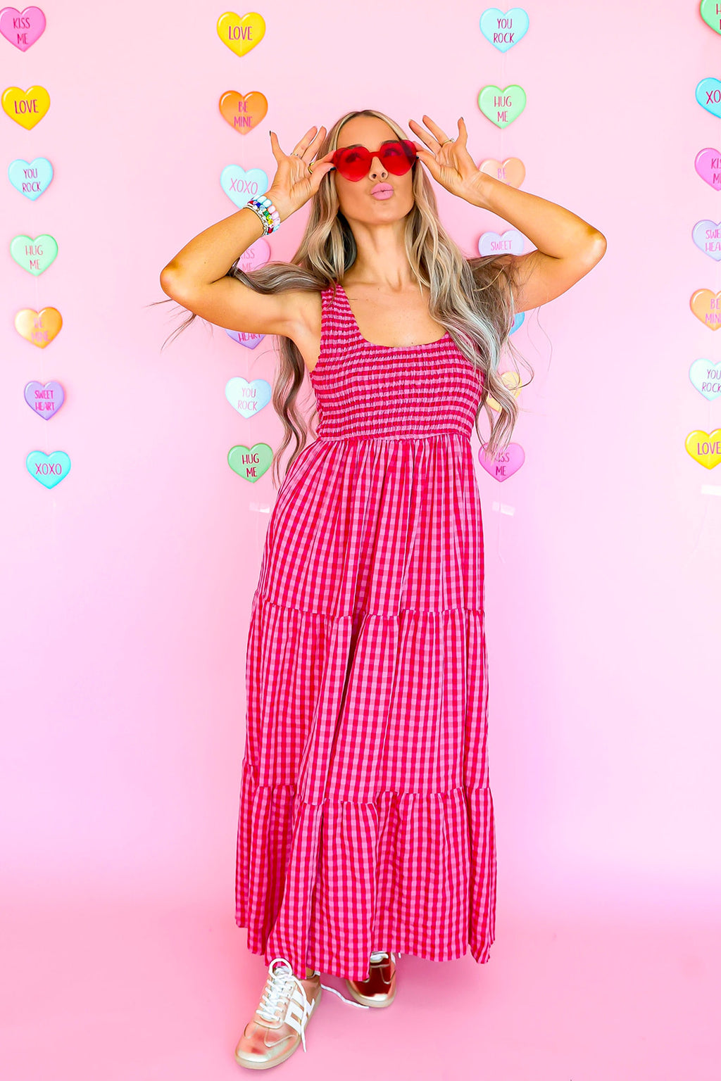 Crushing On Gingham Maxi- Restock