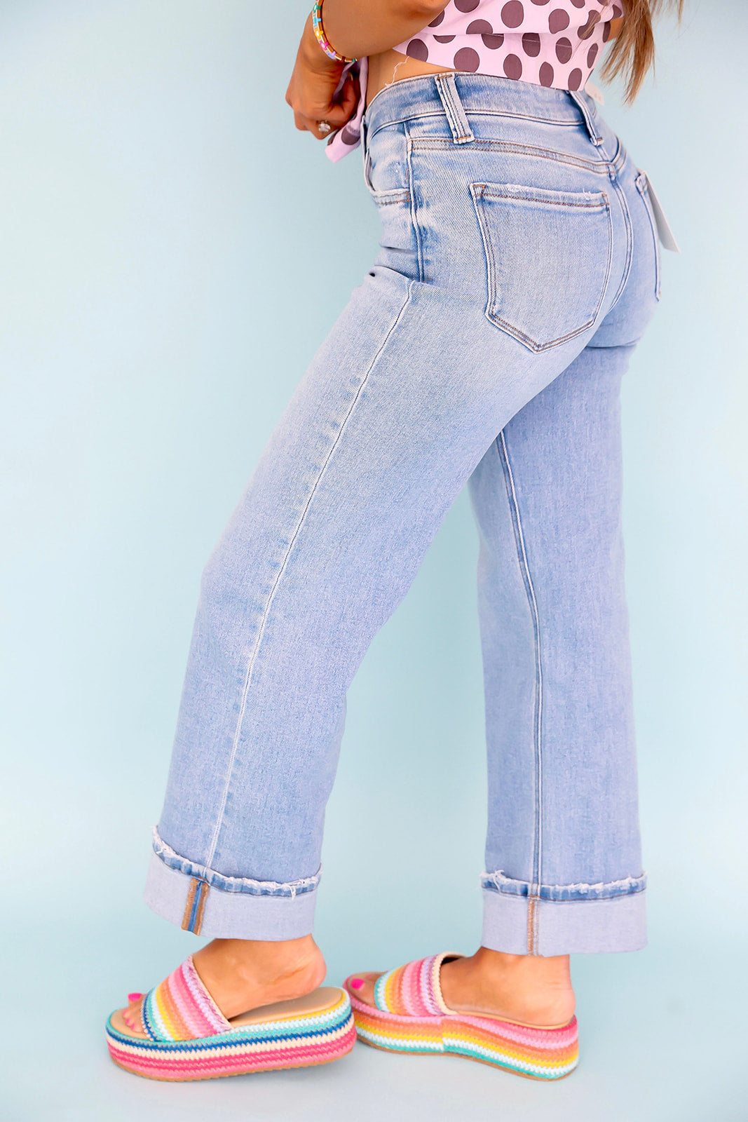 Cuffed Up Denim Jeans