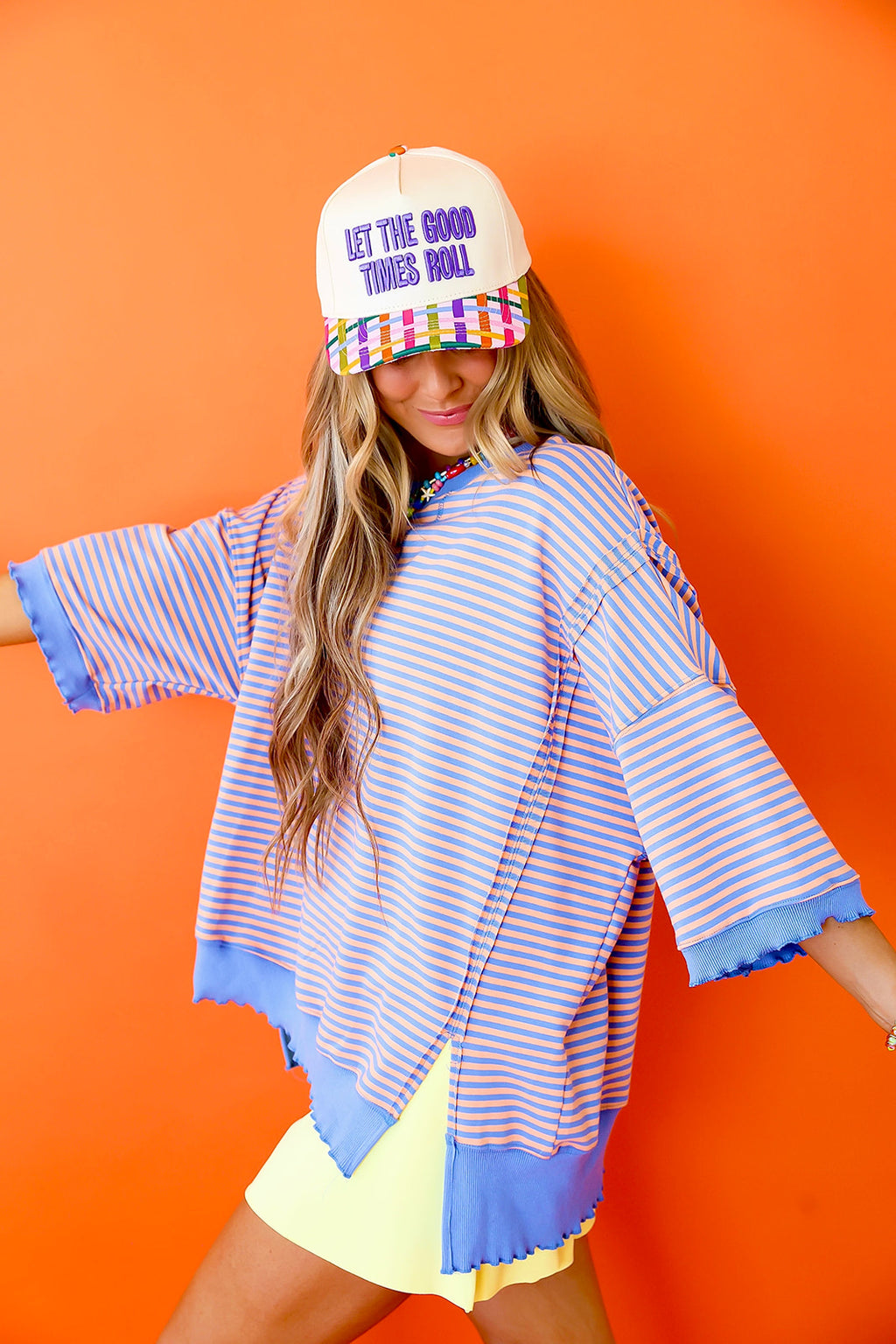 Daydream Stripe Pullover - Blue/Orange