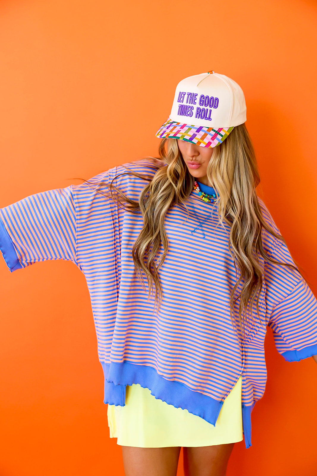 Daydream Stripe Pullover - Blue/Orange