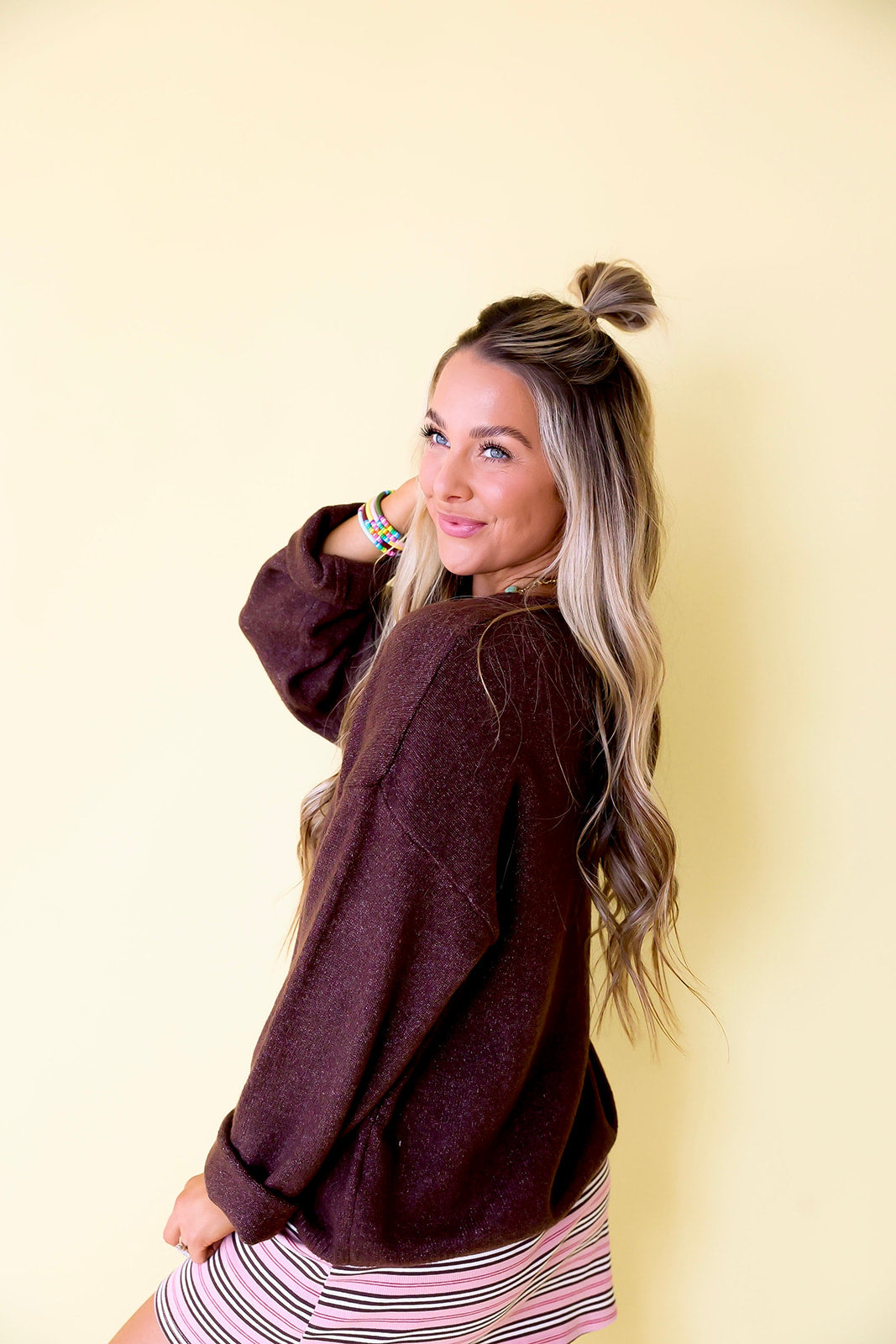 Daylight Button Up Cardigan – Brown