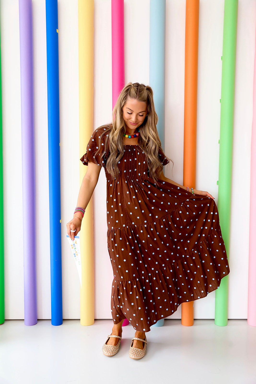 Dot To Dot Midi Dress