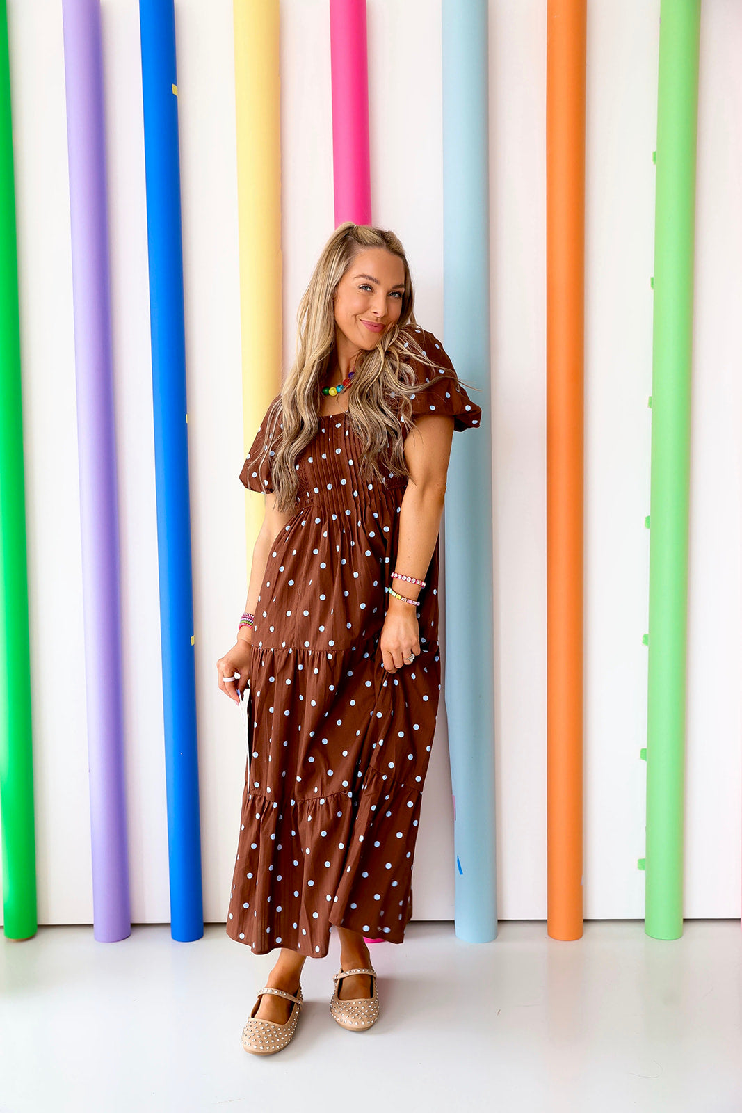 Dot To Dot Midi Dress