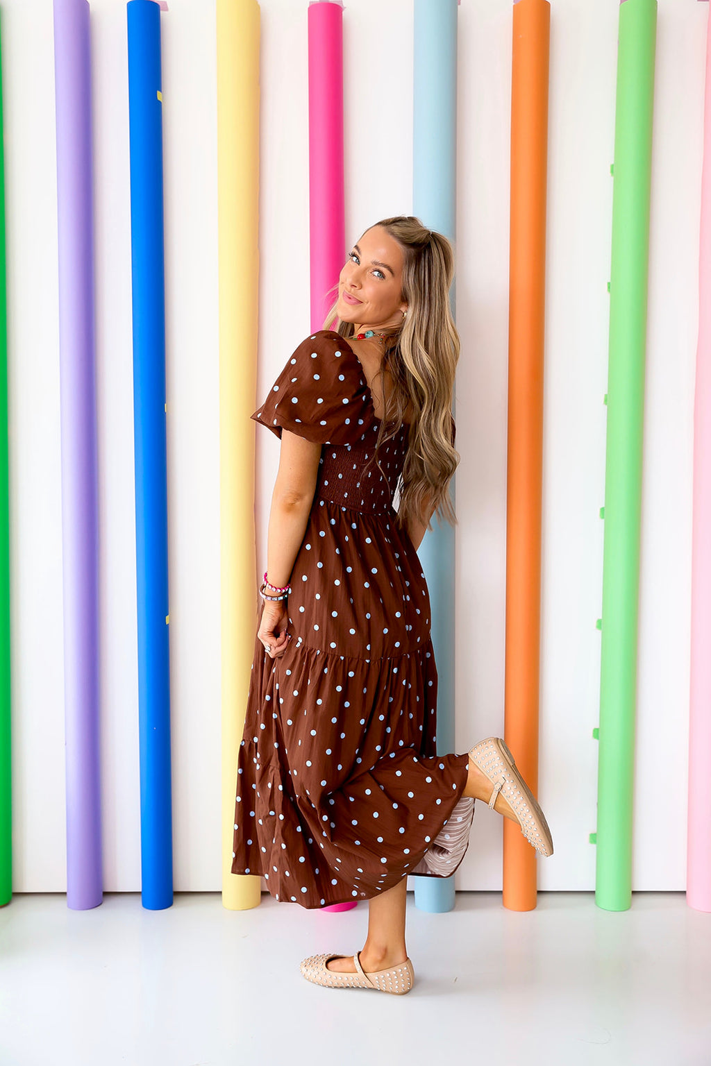 Dot To Dot Midi Dress