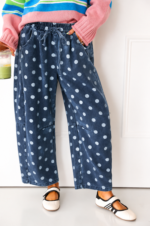Dot Your Average Jeans- Dark Denim