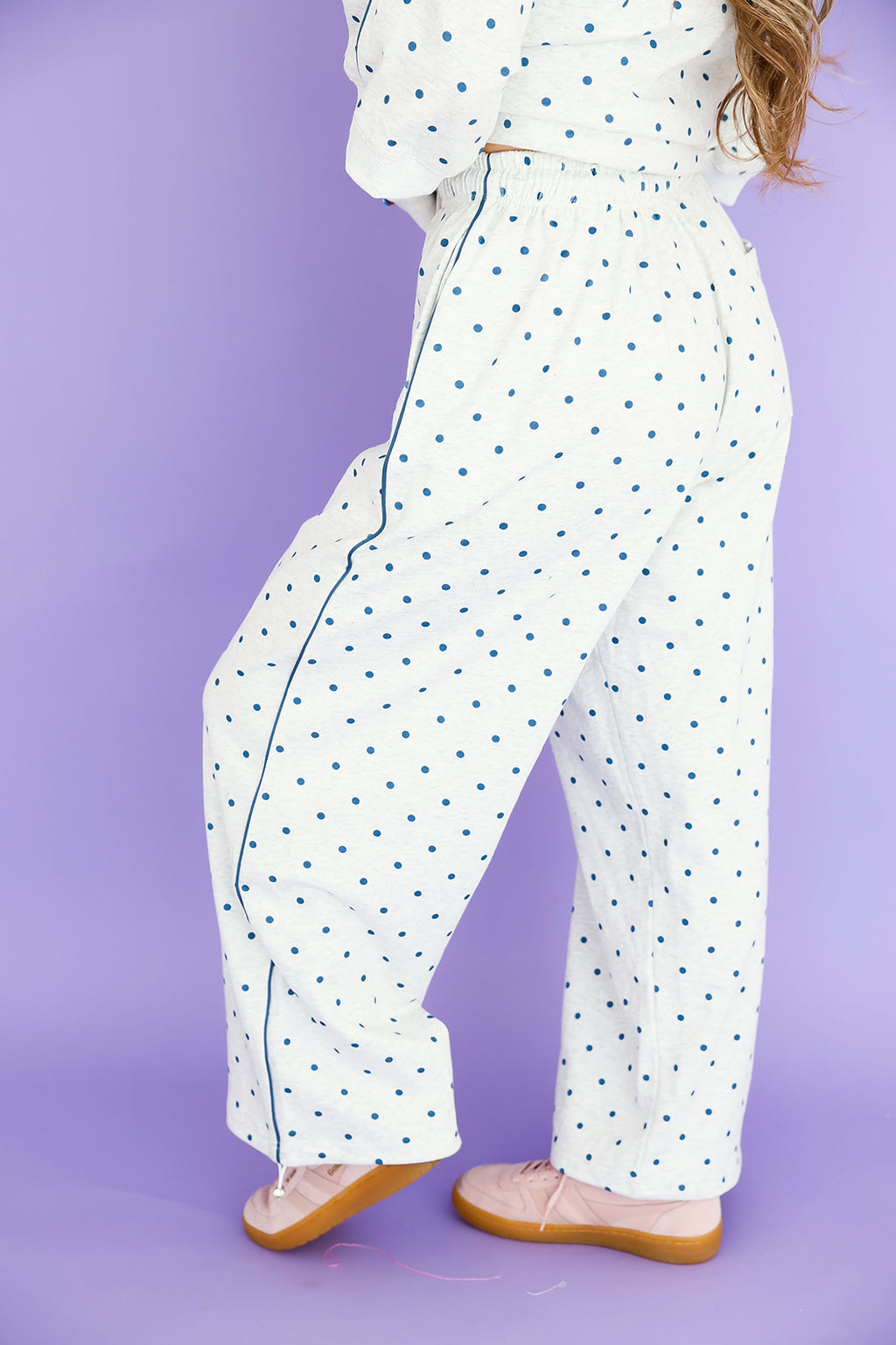 Dot Your Plans Pant – Grey/Navy