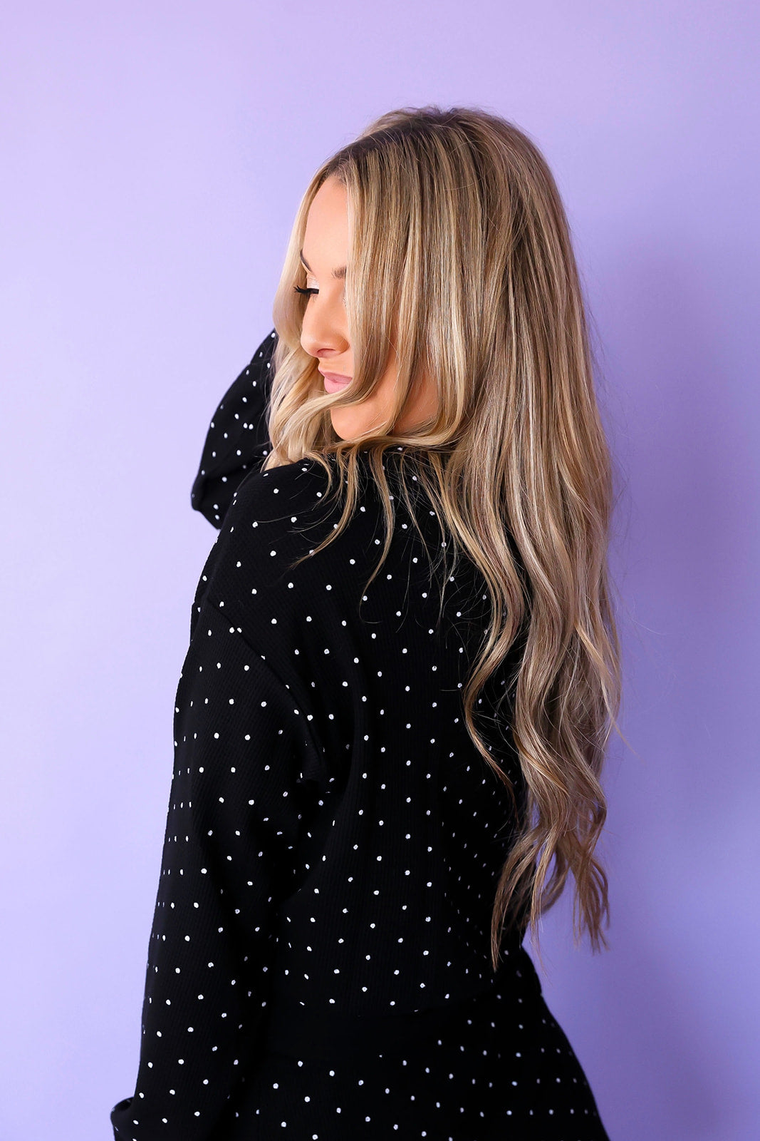 Dots On The Daily Cardigan- Black