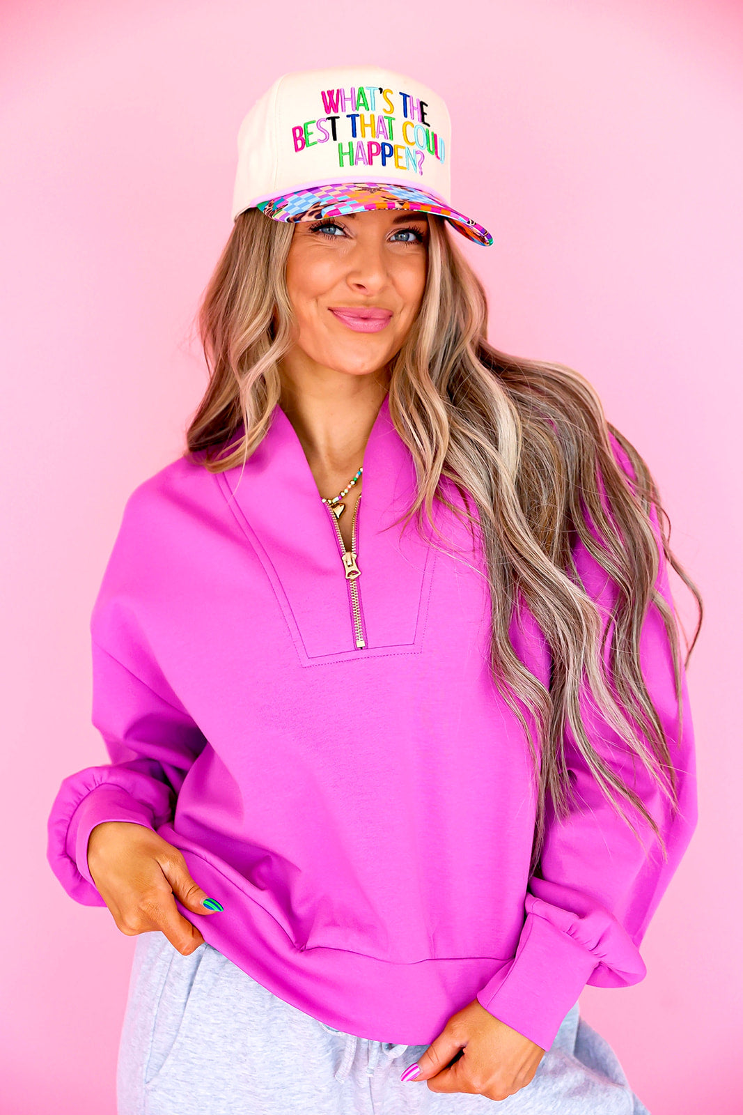 Essential Scuba Half Zip- Magenta