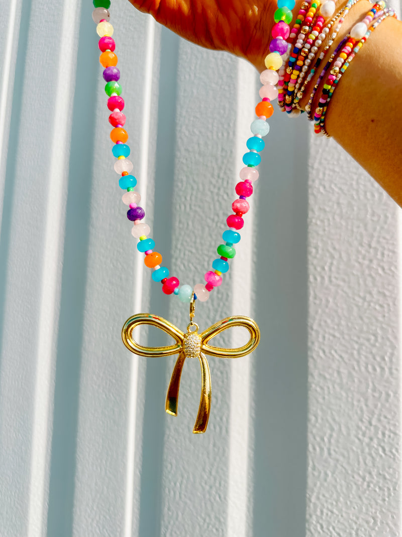 Oversized Bow Charm-Gold