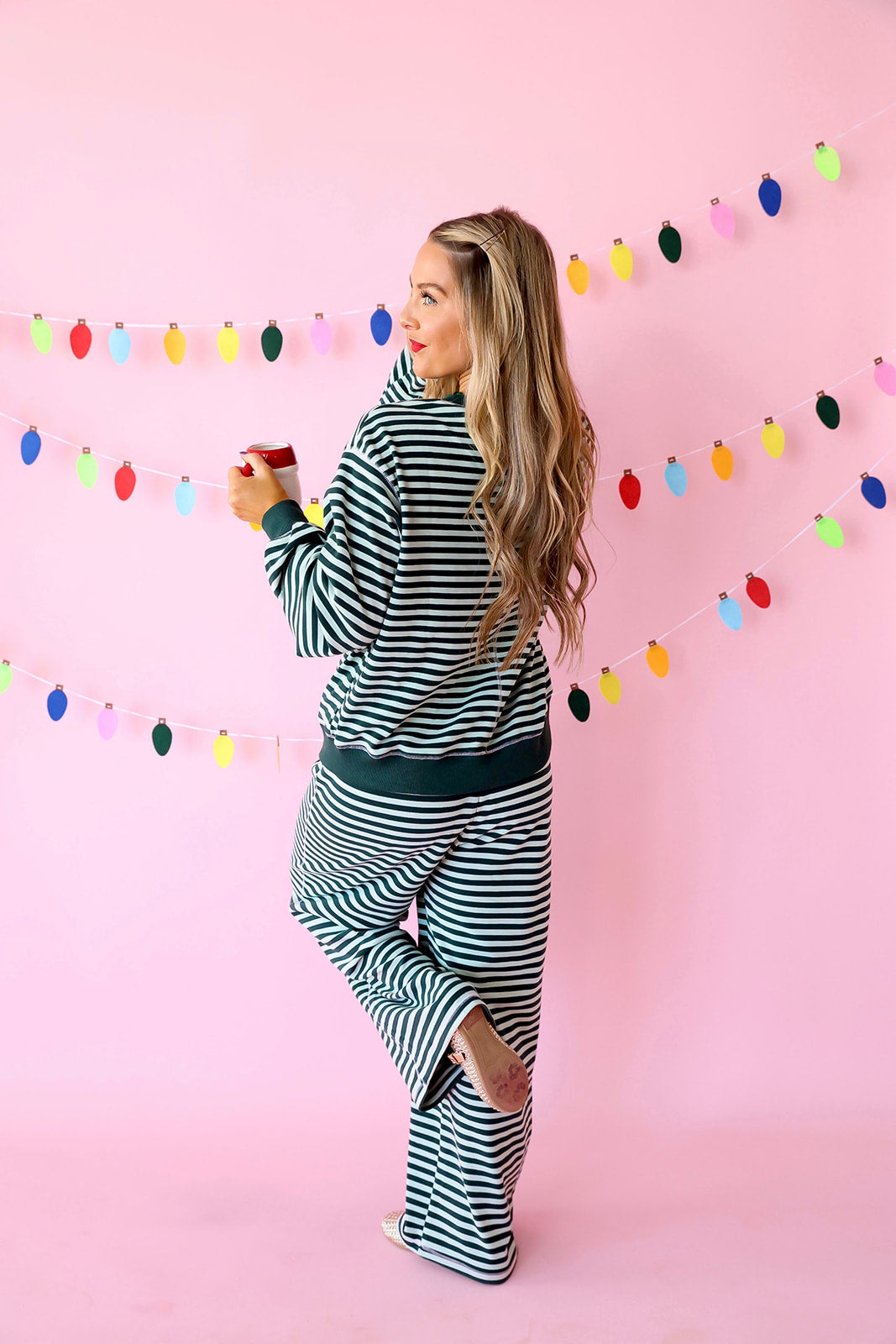 Fa La La Lounge Set – Green/Pink