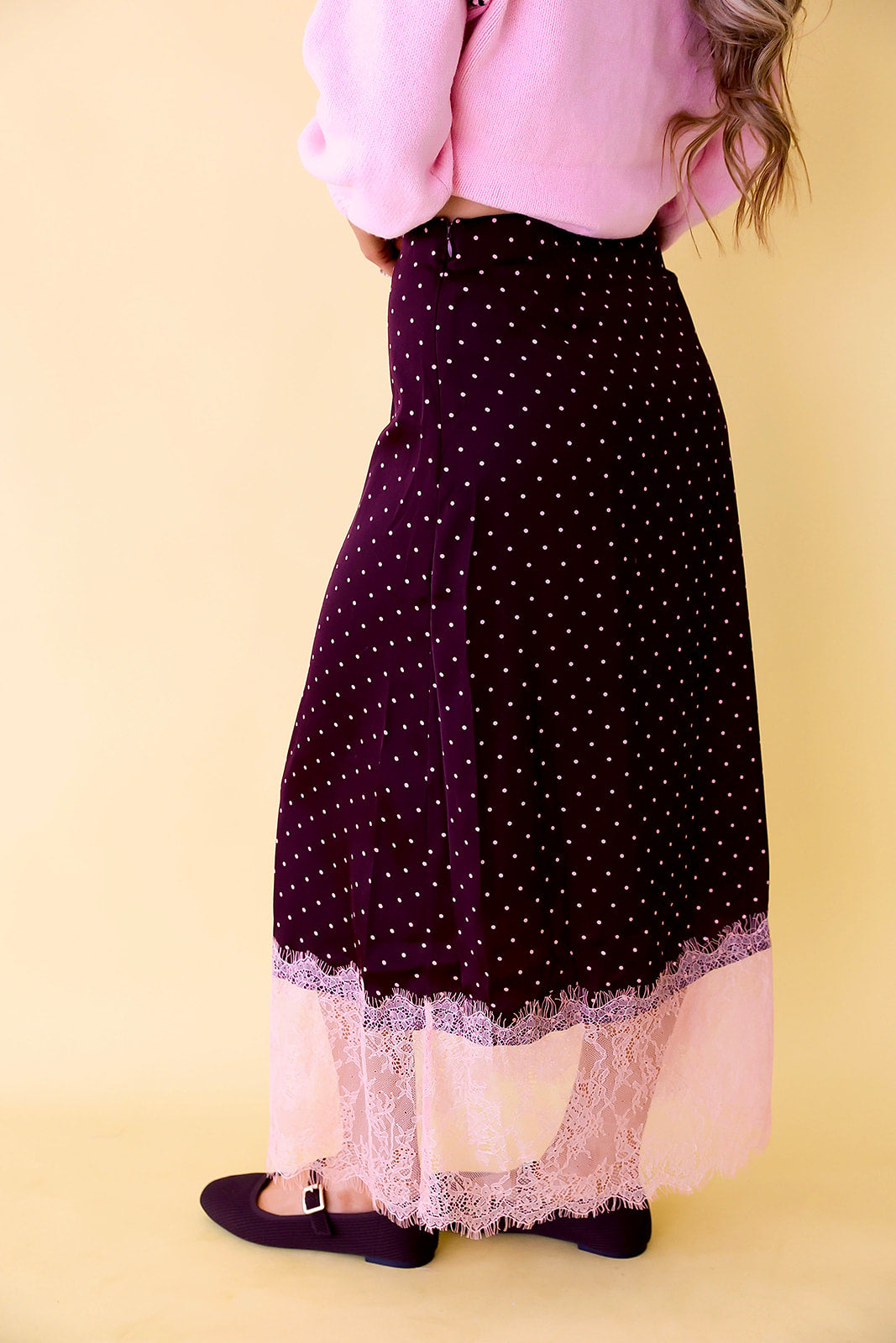 Falling For Dots Maxi Skirt