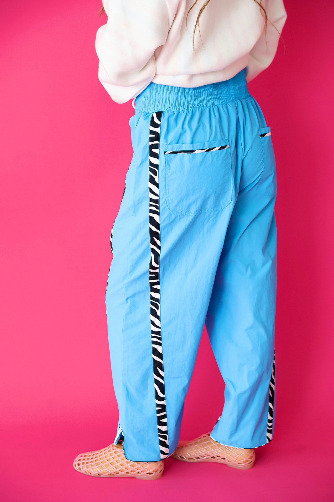 Fast Track Zebra Pants - Aqua