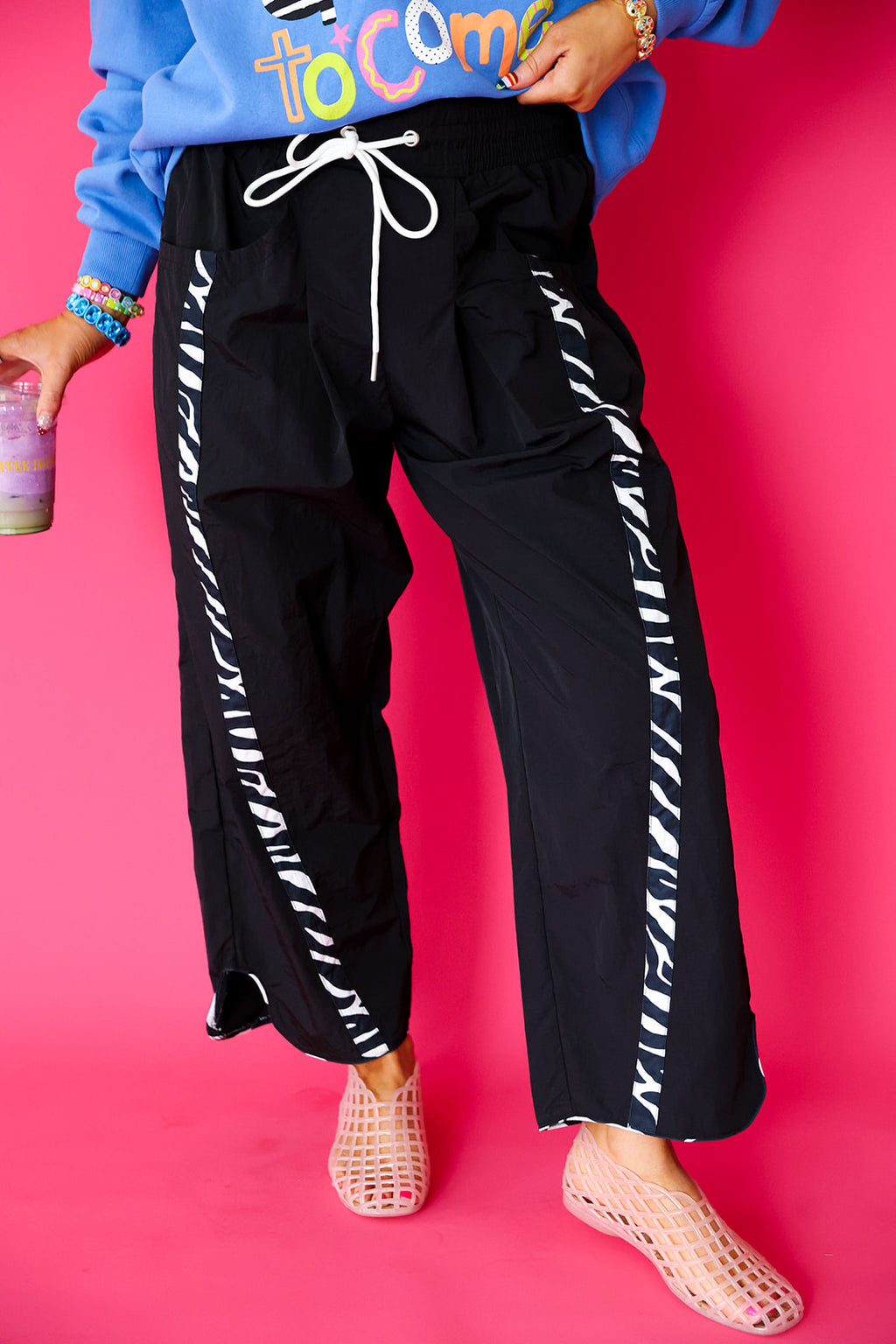 Fast Track Zebra Pants - Black