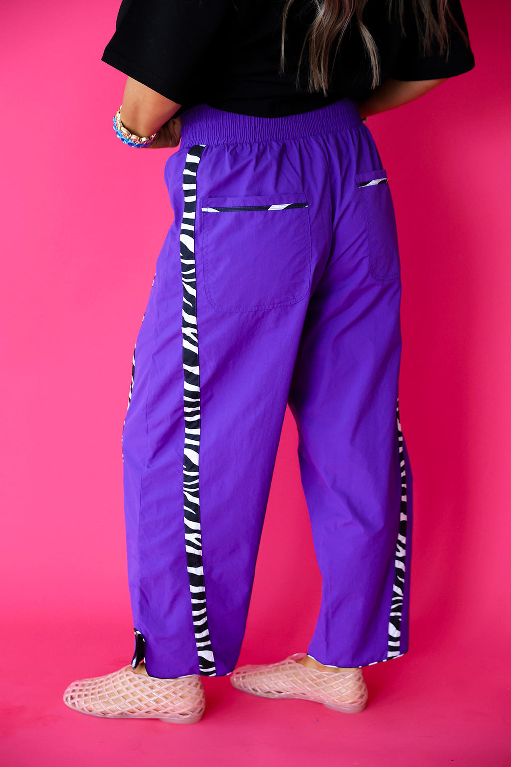 Fast Track Zebra Pants - Purple