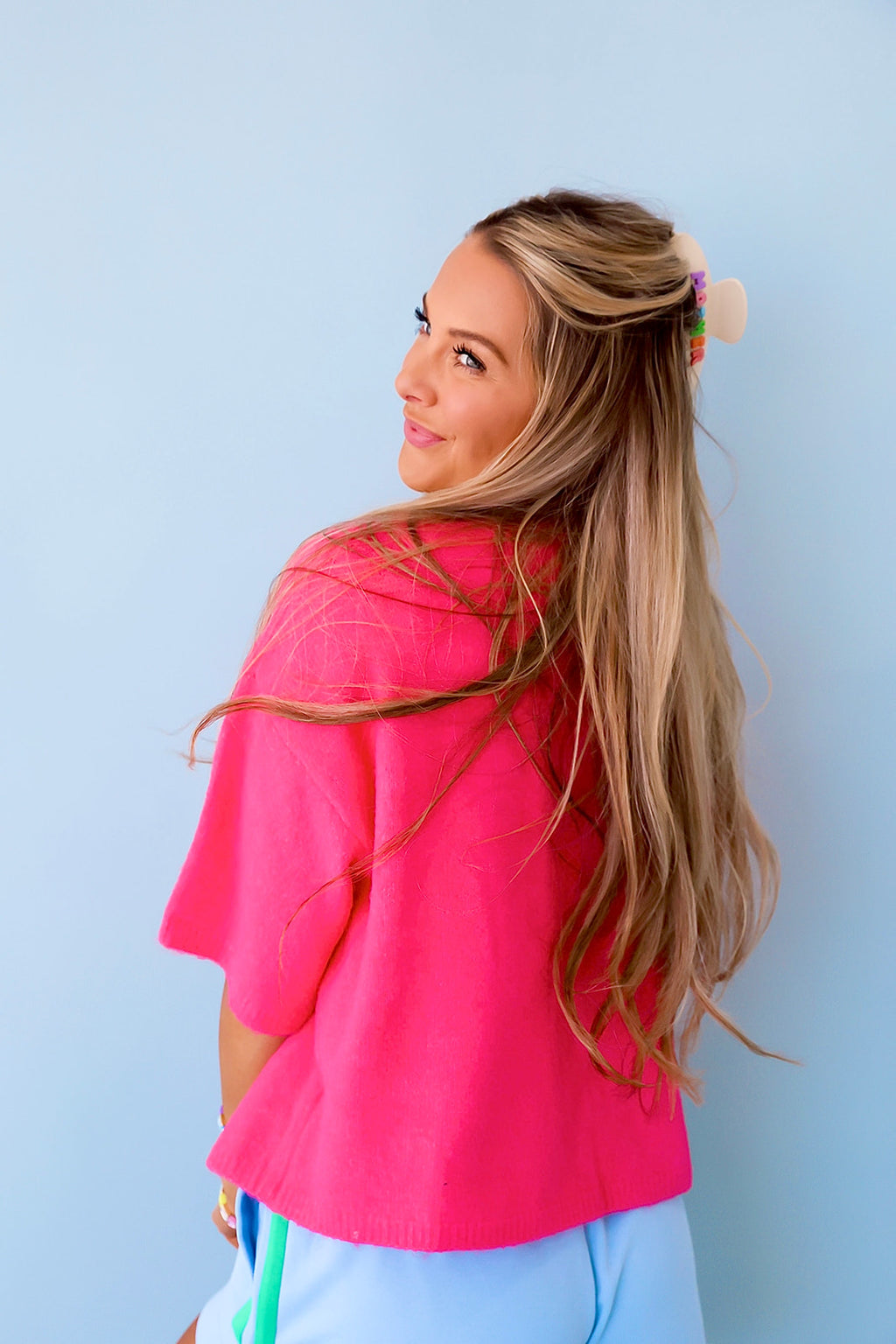Favorite Layer Cardigan- Bright Pink