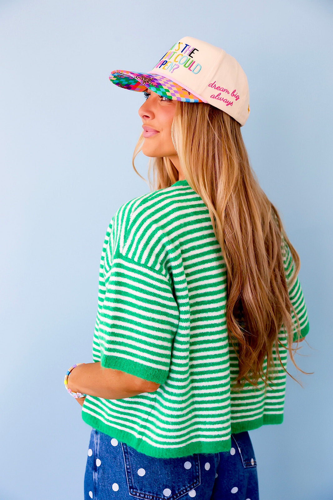 Favorite Layer Cardigan- Green/White