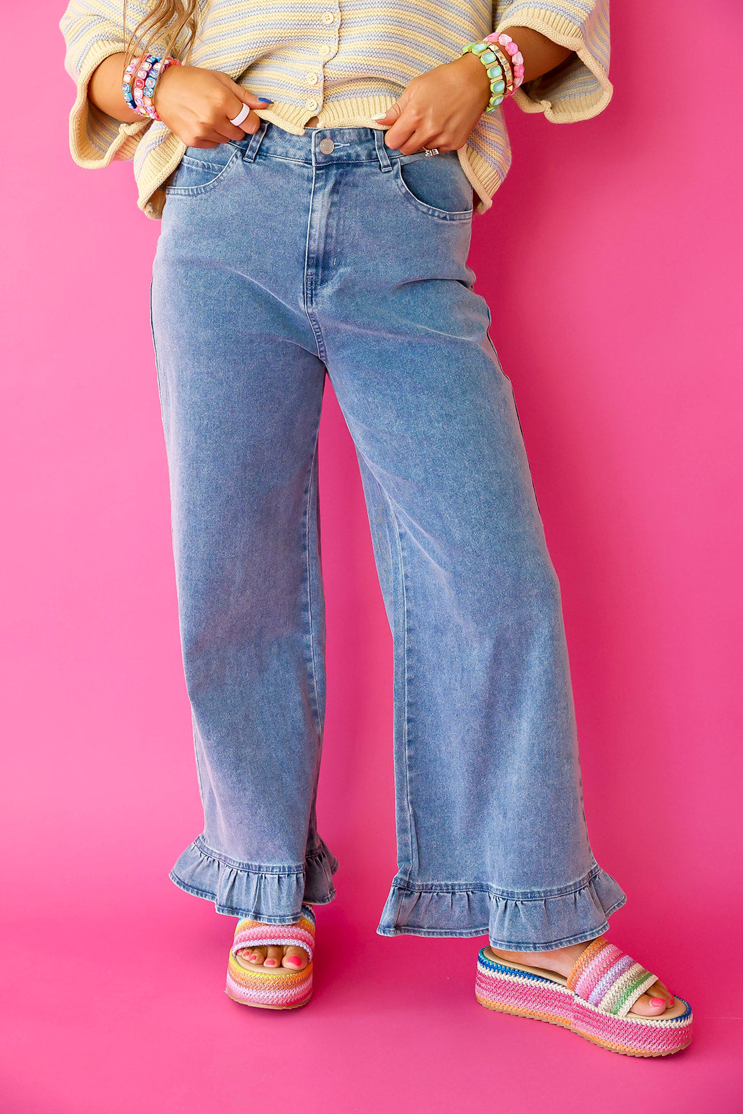 Final Bell Ruffle Jeans
