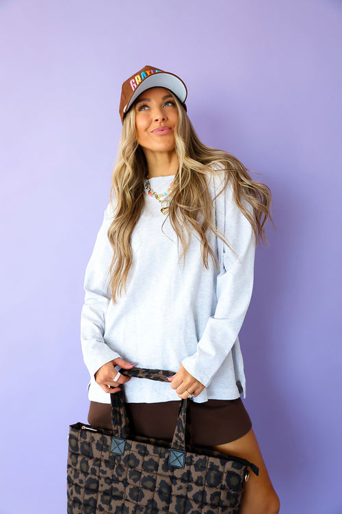 First Things First Top - Heather Grey