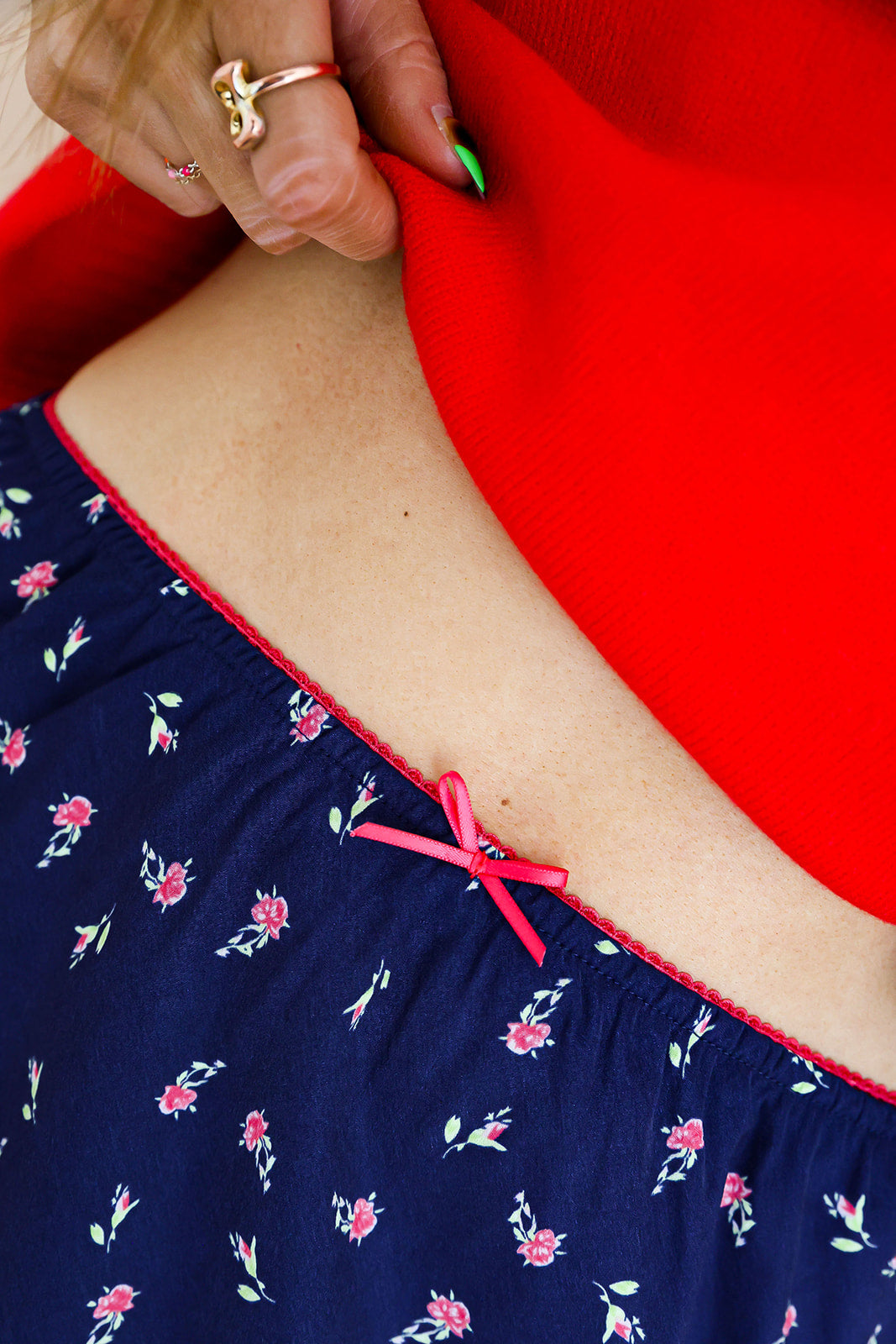 French Press Floral Midi Skirt