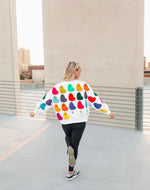 Rainbow Fuzzy Ghost Sweatshirt-Queen Of Sparkles