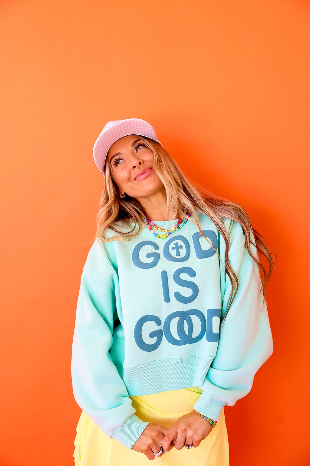 God Is Good Crop Sweatshirt