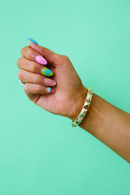 Gold Rush Pyramid Bracelet