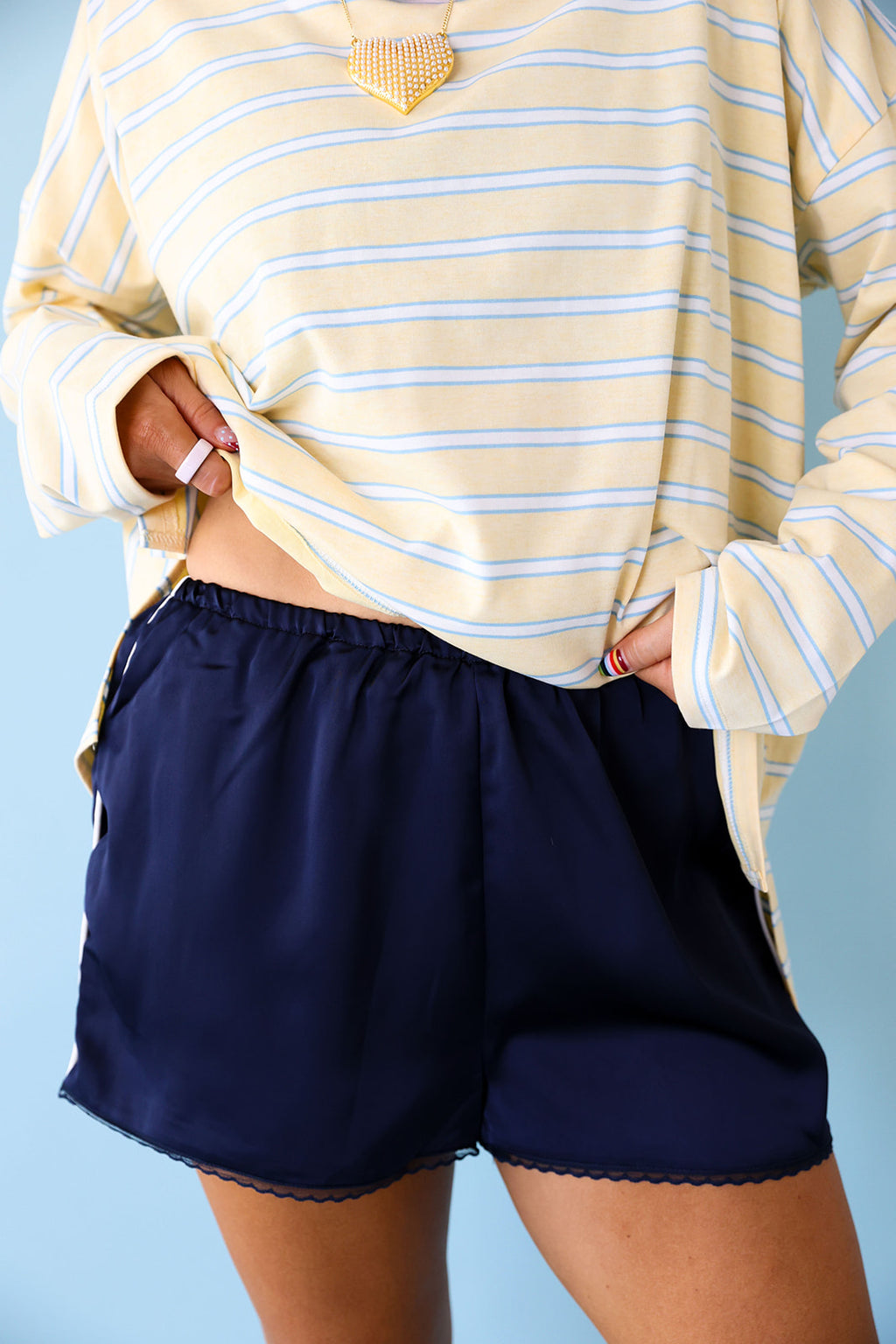 Golden Hour Shorts- Navy