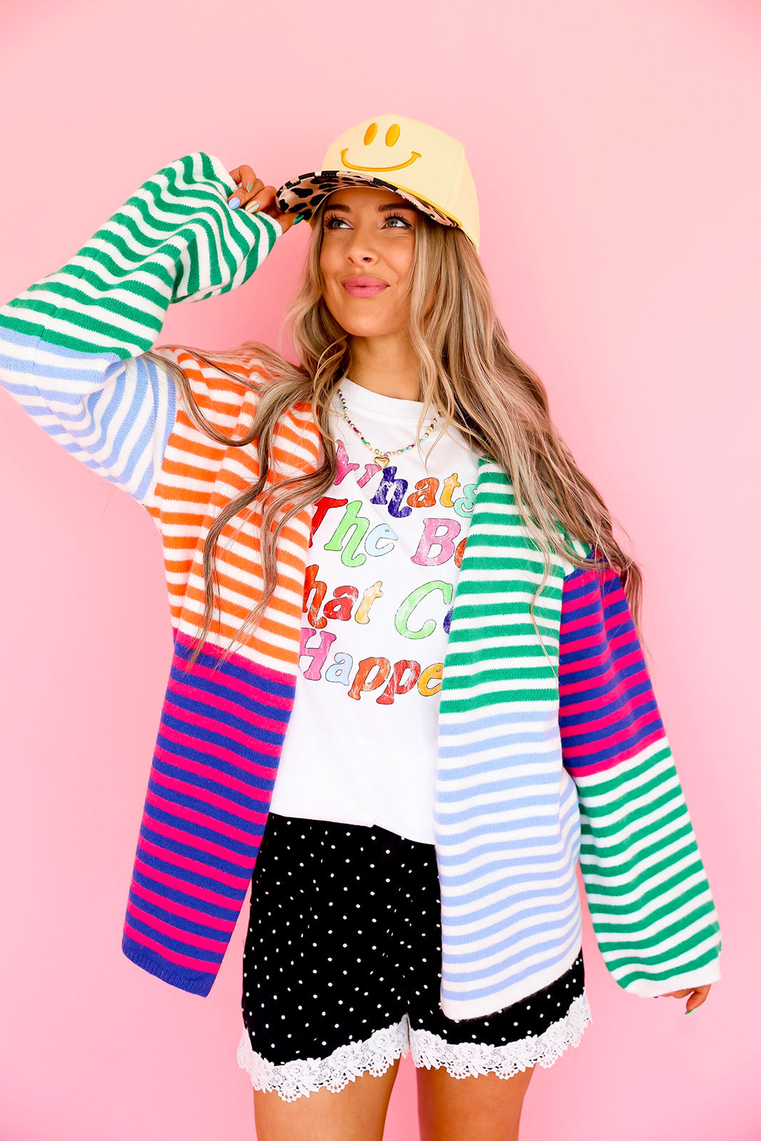 Good Vibes Striped Cardigan