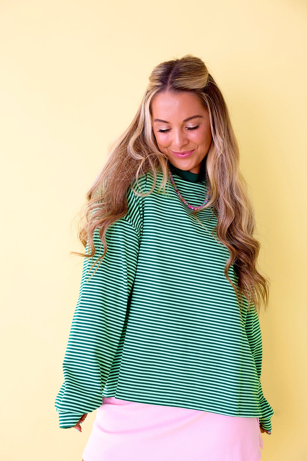 Green With Envy Stripe Top