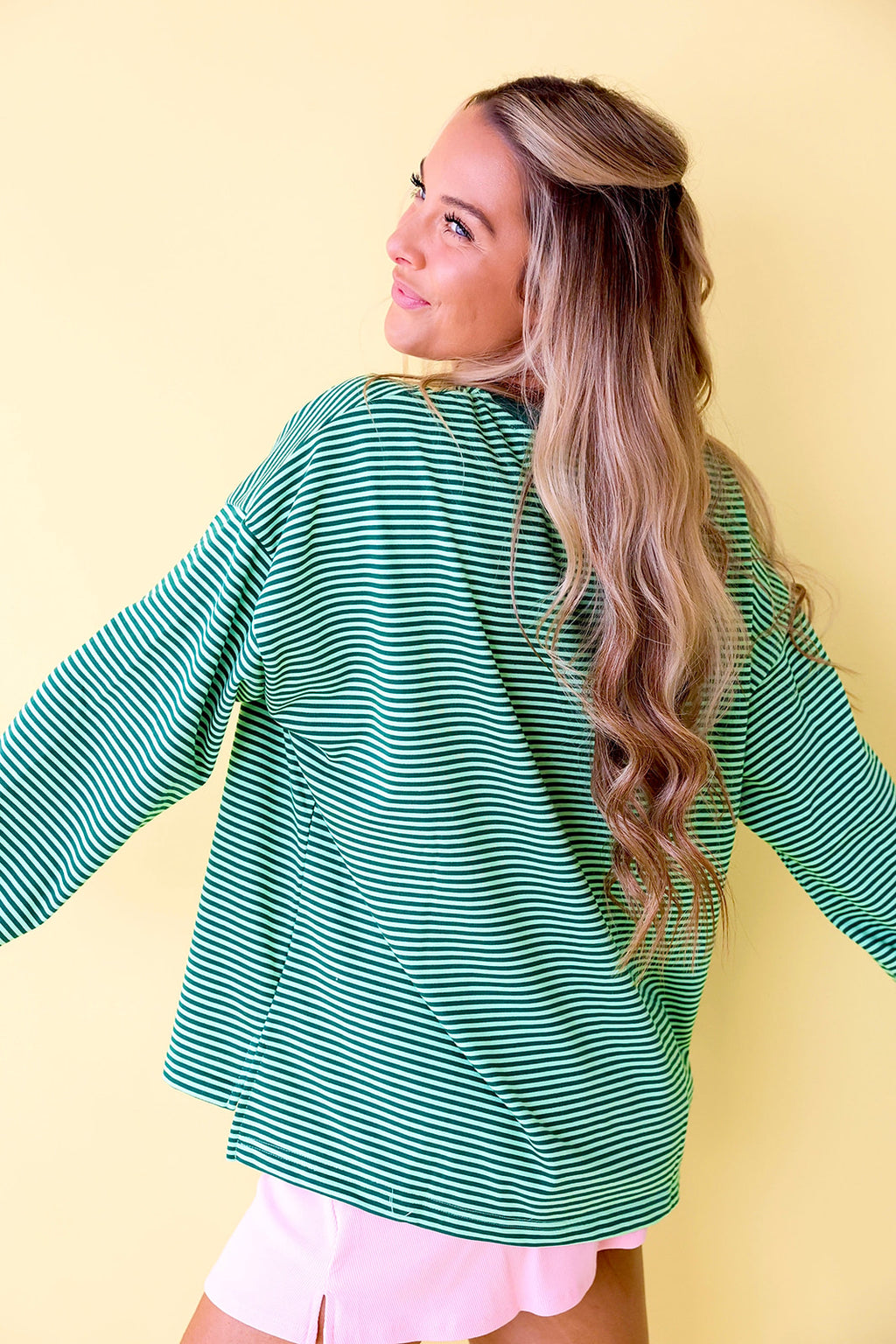 Green With Envy Stripe Top