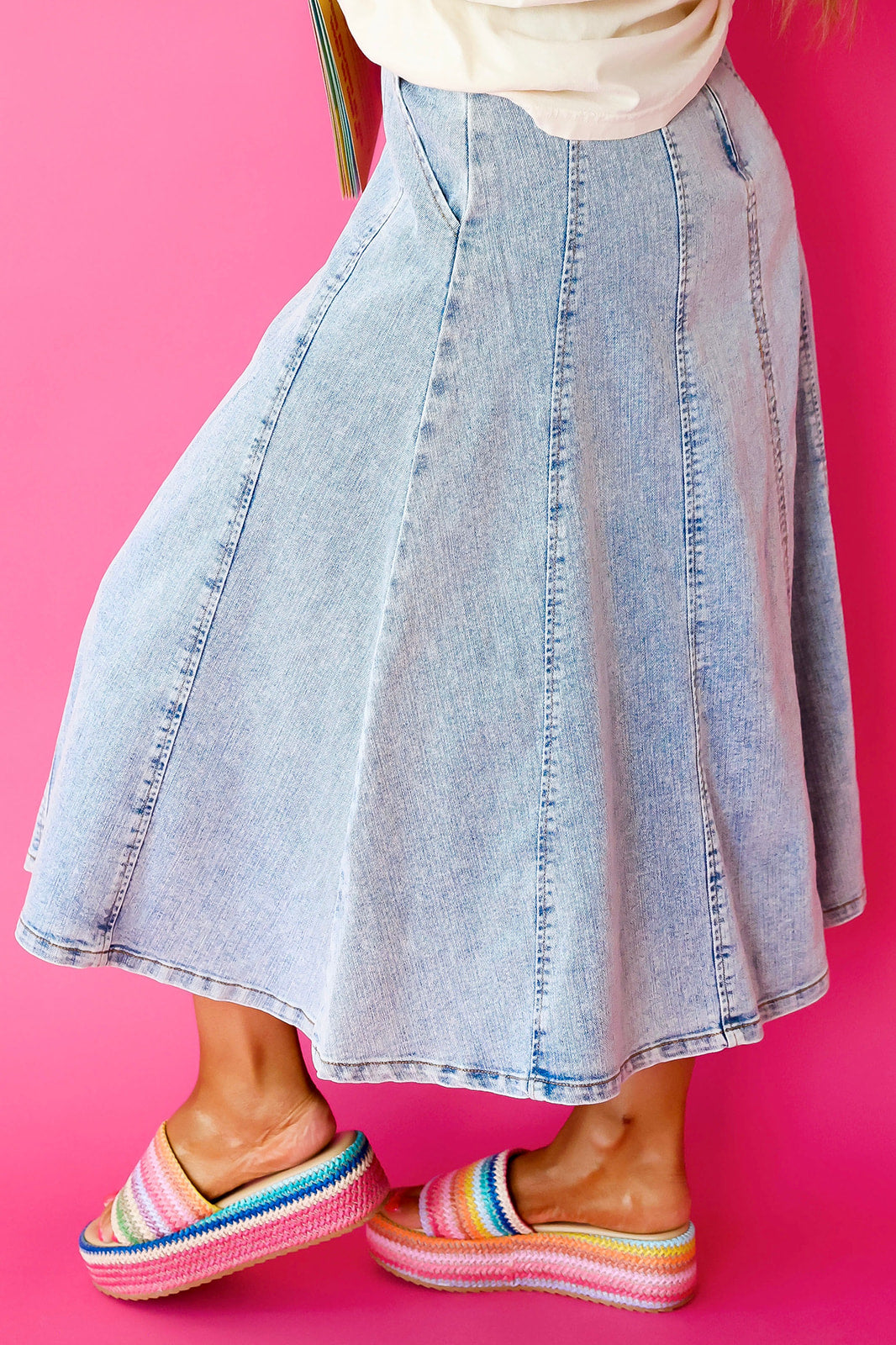 Hallway Chic Denim Skirt