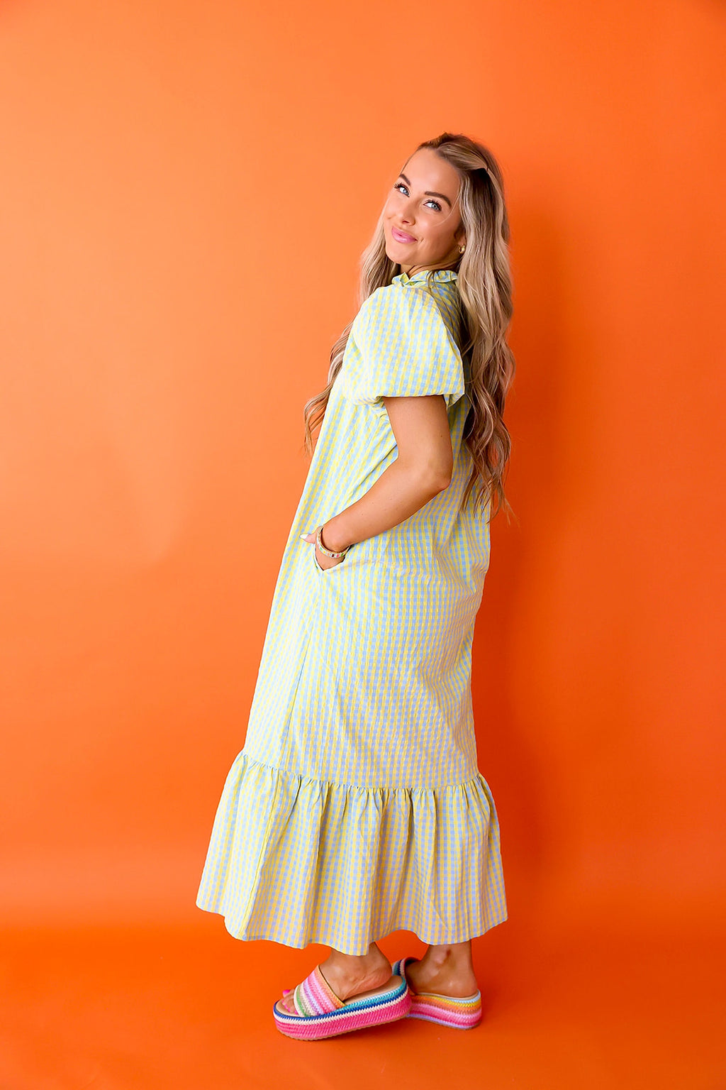 Happy Hallways Gingham Dress