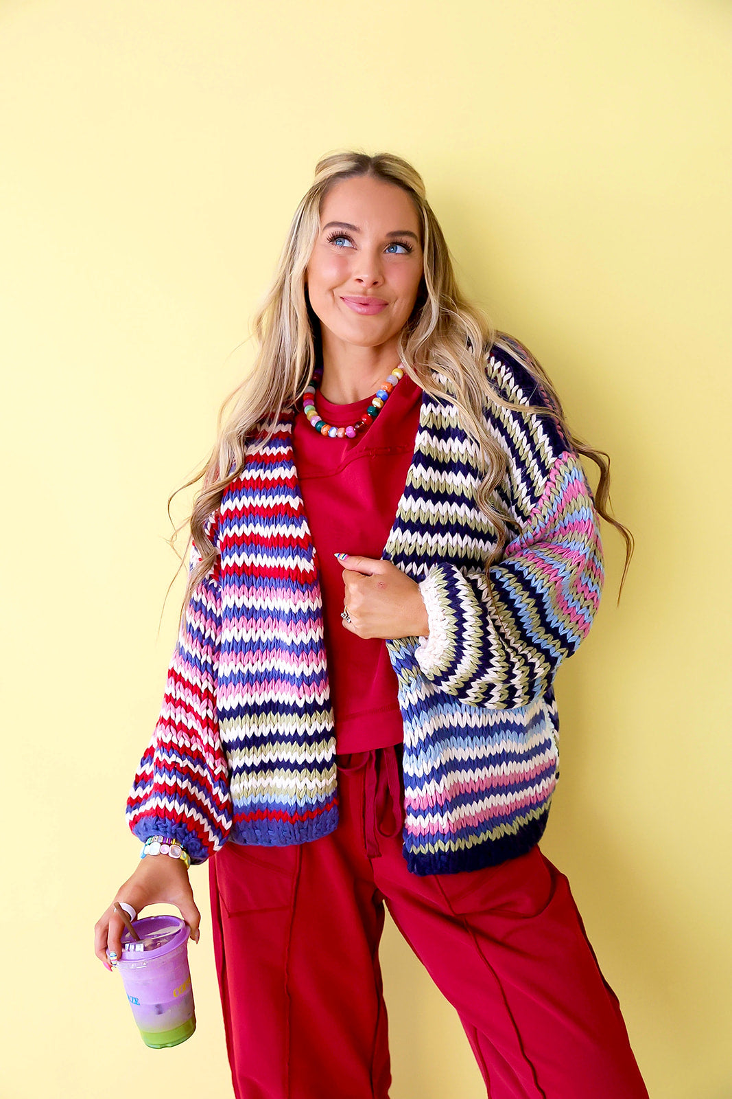 Happy Hues Cardigan- Navy
