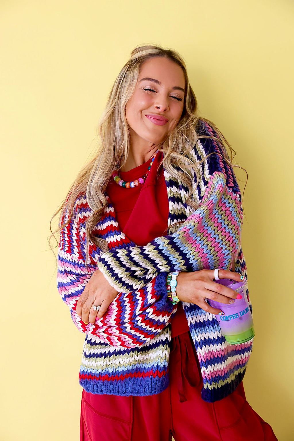 Happy Hues Cardigan- Navy