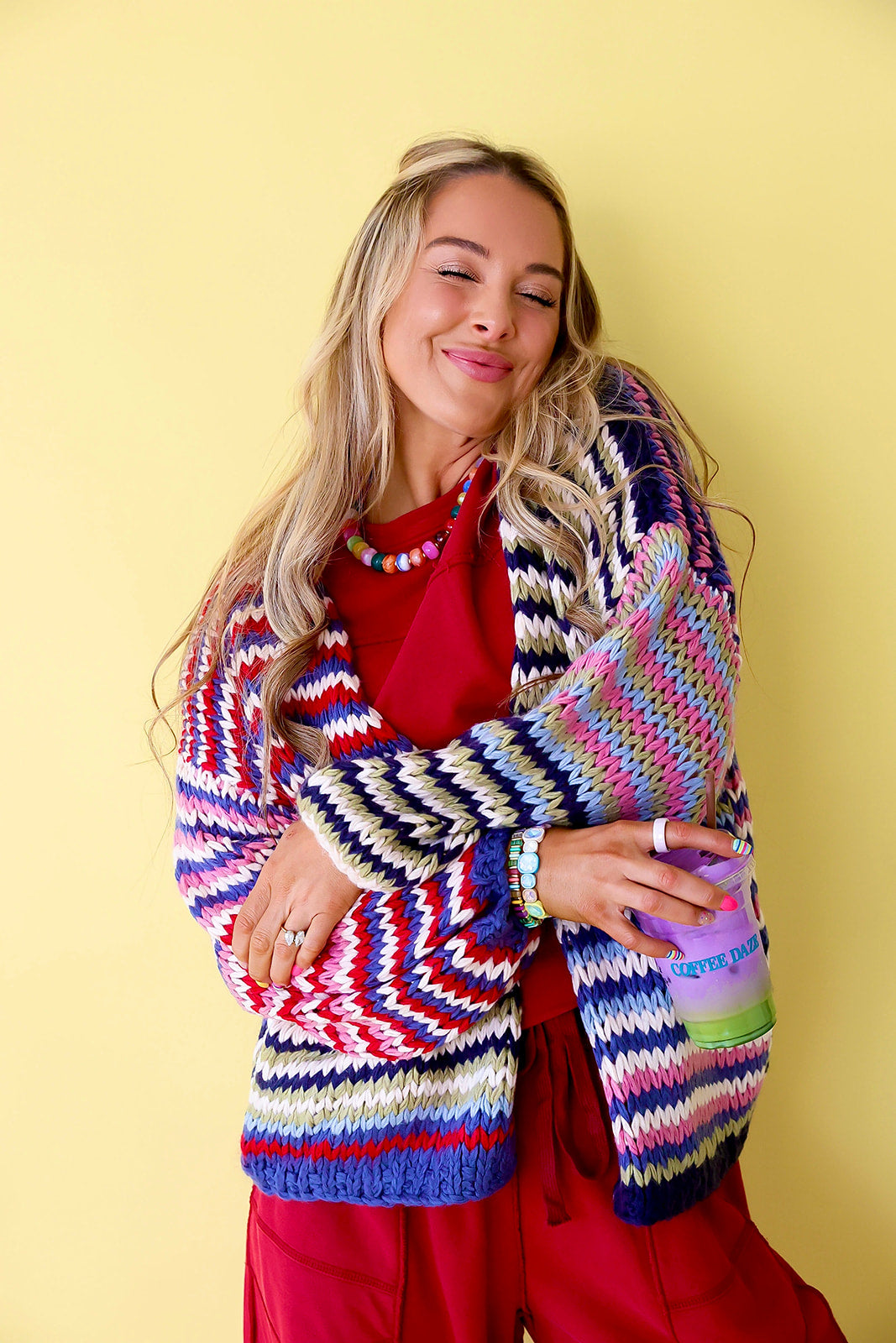 Happy Hues Cardigan- Navy