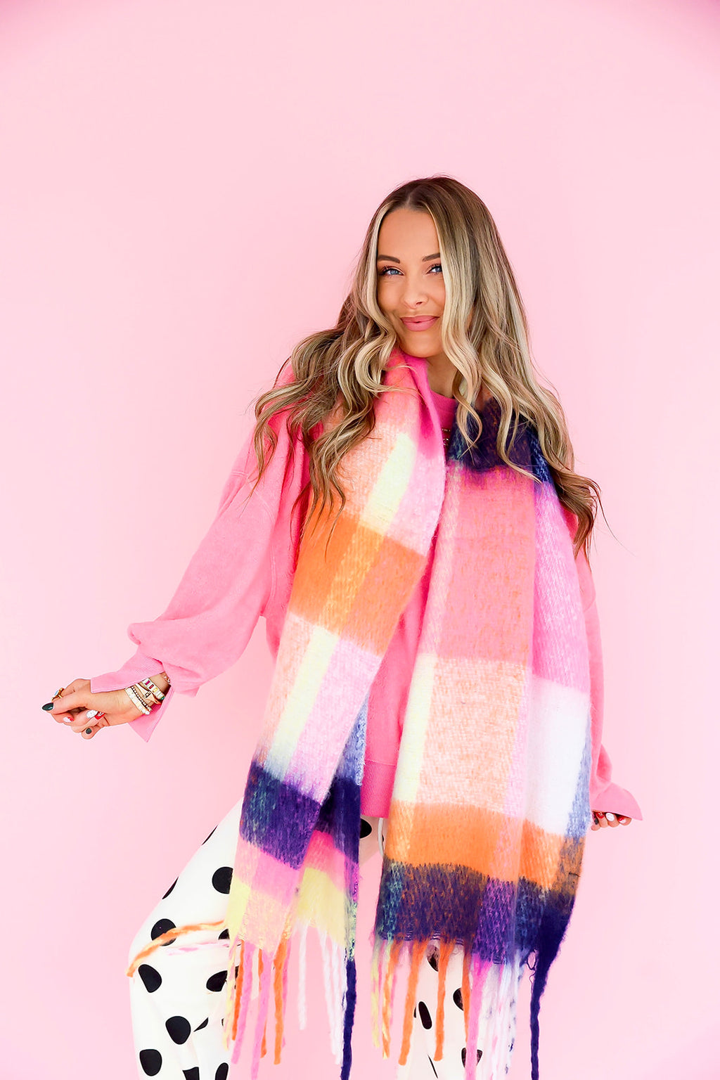 Happy Hues Plaid Scarf
